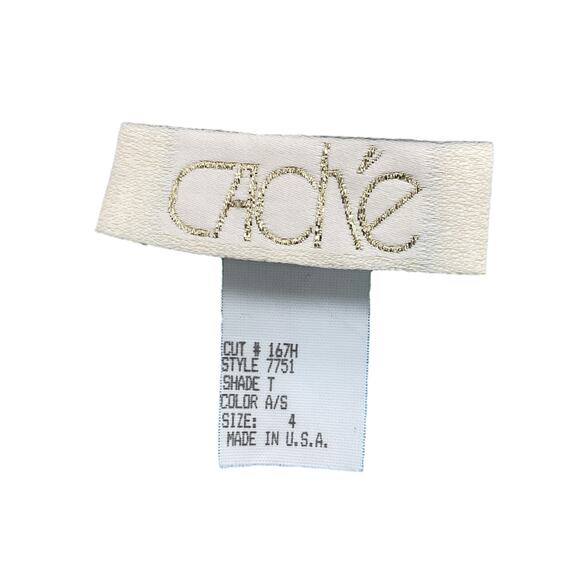 VTG Caché Romper Women’s SZ S Silk Gold Bling Design Very Cool Piece Turquoise - Picture 6 of 6